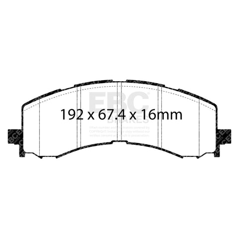 EBC 2022+ Ford Bronco Raptor 3.0T Extra Duty Front Brake Pads