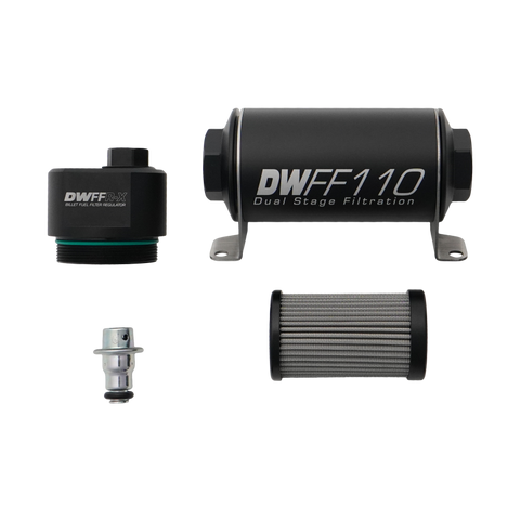 DeatschWerks DWFFR-X 110mm Billet Fuel Filter Regulator - 10 Micron