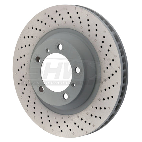 SHW 15-16 Porsche 911 Carrera 4 GTS w/o Ceramics Right Front Drill-Dimp MB Brake Rotor (99135140401)