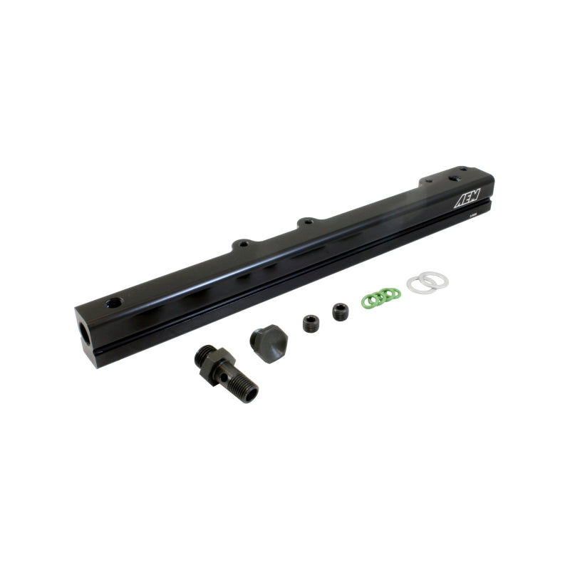 AEM 96-00 Civic CX/DX/LX/EX & 96-97 Del Sol S/Si Black Fuel Rail