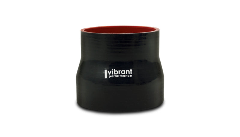 Vibrant Silicone Reducer Coupler 3.125in ID x 2.75in ID x 3.00in Long - Black
