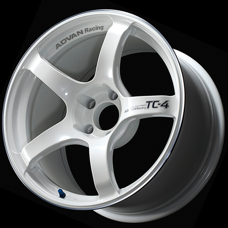 Advan TC4 18x10.0 / +32 Offset / 5x112 / 66.5mm Bore / Racing White Metallic and Ring