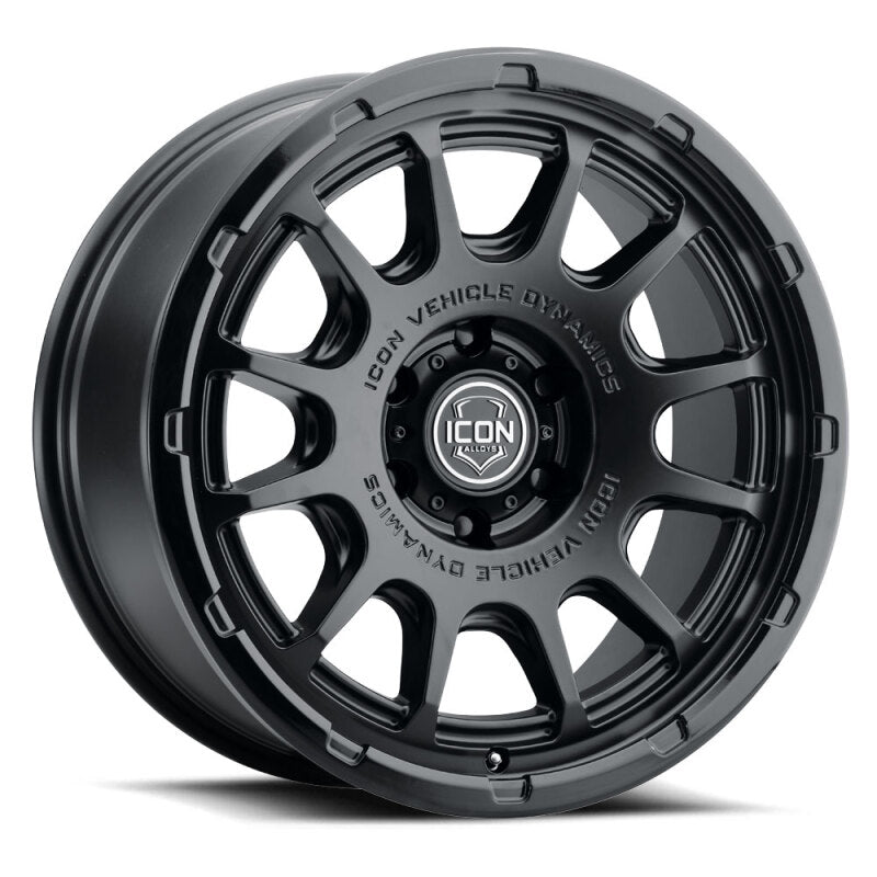 ICON Alloys Rancho 20x9 / 6x5.5 / 16mm / 5.625in BS DBL Black Wheel