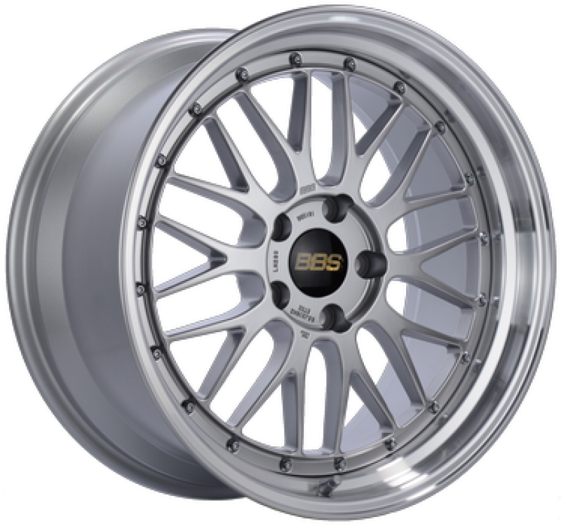 BBS LM 19x9.5 5x112 ET23 Diamond Silver Center Diamond Cut Lip Wheel - 82mm PFS/Clip Required