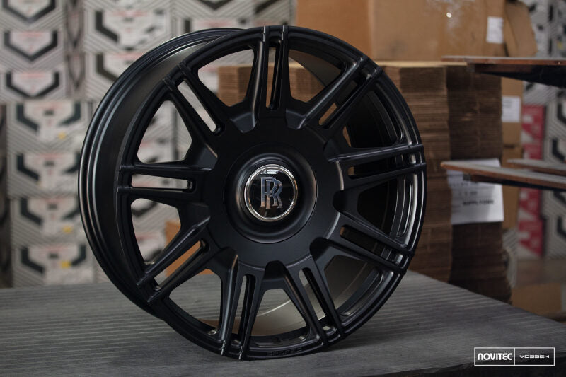 Vossen x Novitec SP2 22x9.5 / 5x112 / ET8 - Satin Black Wheel - (RR Ghost 2nd Gen - Front)