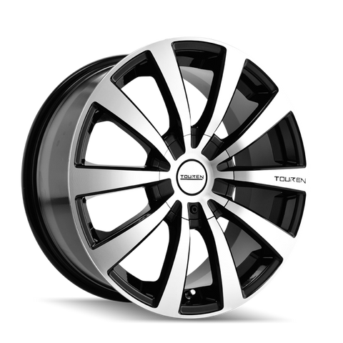 Touren 3130 TR3 17x7 / 5x100/114.3 BP / 40mm Offset / 72.62mm Hub Gloss Black Machined Wheel