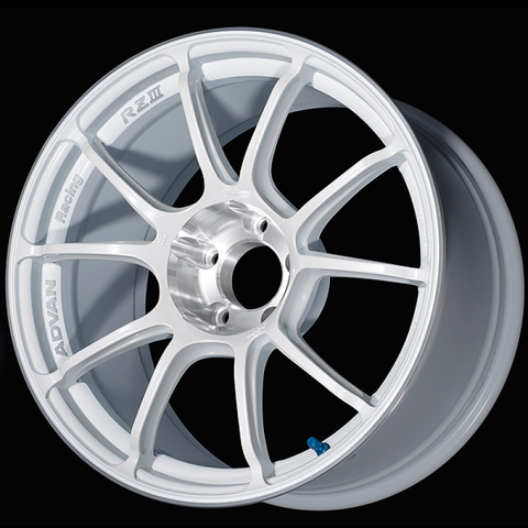 Advan RZIII 18x9.5 / +25 Offset / 5x114.3 BC / 73mm Bore / Racing White Metallic & Diamond Cut