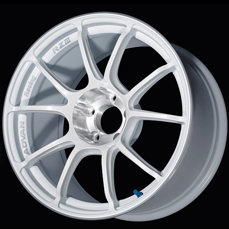 Advan RZIII 18x10.0 / +25 Offset / 5x114.3 BC / 73mm Bore / Racing White Metallic & Diamond Cut