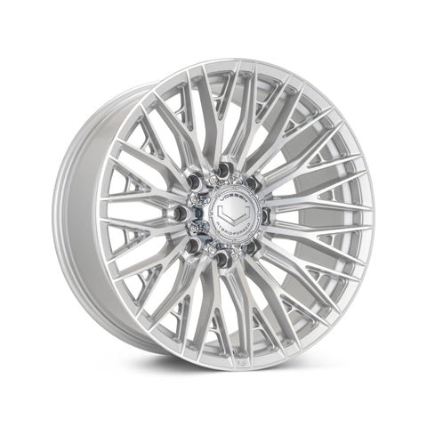 Vossen HFX-6 22x12 - 6x139.7 - ET-44 - Ultra Deep - 106.1 - Silver Polished Wheel