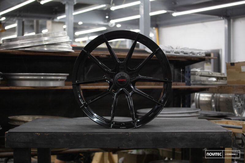 Vossen x Novitec NF10 21x9 / 5x114.3 / ET35 - Gloss Black Wheel - (Ferrari 488/F8 - Front)