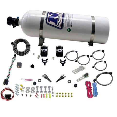 Nitrous Express 03-18 Nissan 350Z/370Z Dual Nozzle (35-150HP) w/15lb Bottle