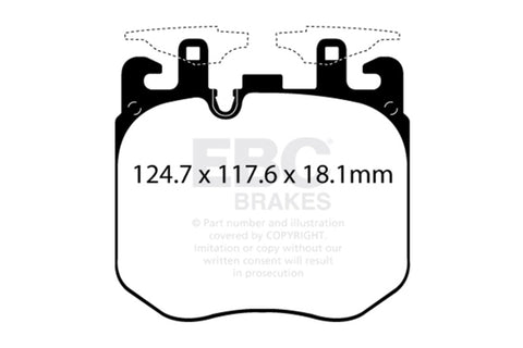 EBC Racing 2021+ BMW 430 Coupe w/M Sport Brakes (G20/G22) RP-X Race Front Brake Pads