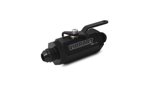 Vibrant -4AN to -4AN Male Shut Off Valve - Black