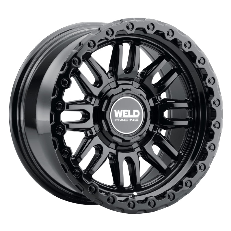 Weld Off-Road Swift 17x9in - 8x165.1 BP - ET-12 - 125.1mm CB - Gloss Black Wheel & Ring