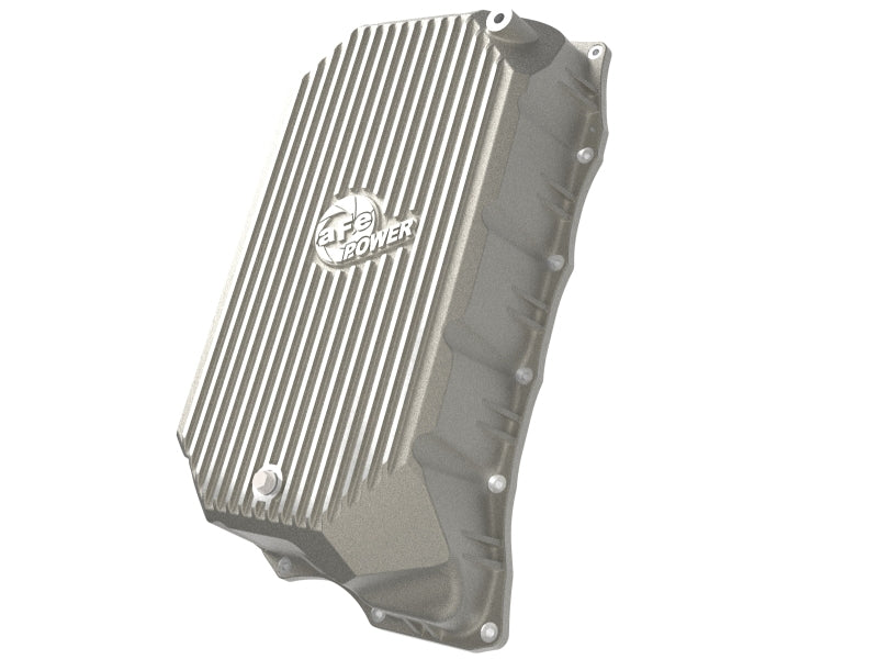 aFe GM Diesel Trucks 20-25 V8-6.6L L5P POWER Street Series Transmission Pan Raw w/ Machined Fins