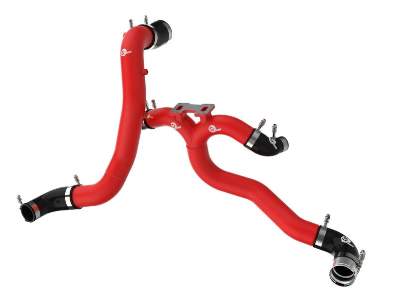 aFe 18-21 Kia Stinger V6-3.3L BladeRunner Alum Hot/Cold Charge Pipe Kit Red