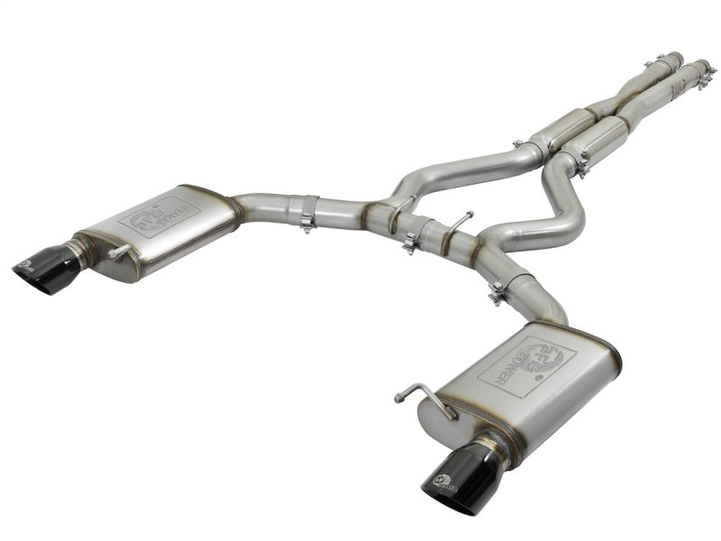 aFe MACH Force XP 3in 304 SS Loud Tone Cat-Back w/ Black Tips 15-17 Ford Mustang V6-3.7L/V8-5.0L