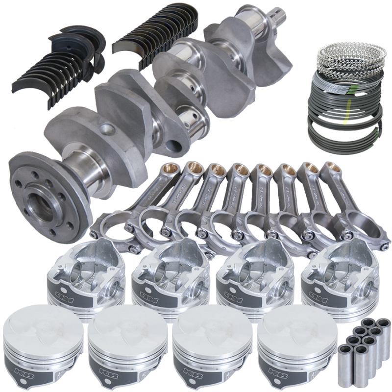 Eagle Chevy 350 2Pc 3.480in Crank 6.000in I-Beam Rod -7cc Flat Top 4.030in Pistons Rotating Assembly