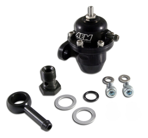 AEM 86-93 Acura / 95-98 TL / 88-91 Civic/CRX / 92-01 Prelude Black Adjustable Fuel Pressure Regulato