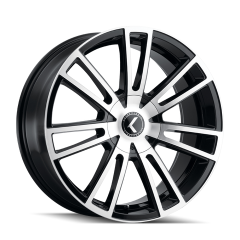 Kraze KR183 Spectra 20x8.5 / 5x112/120 BP / 38mm Offset / 74.1mm Hub Gloss Black Machined Wheel