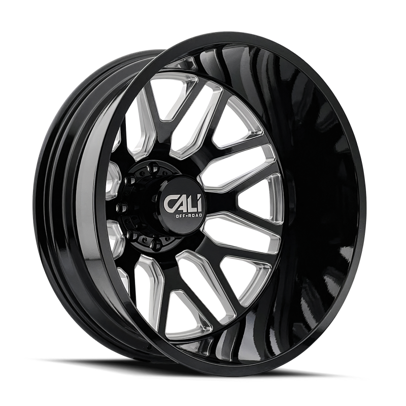 Cali Off-Road 9115D Invader Dually 22x8.25 / 8x210 BP / -232mm OS / 154.2mm Hub Gls Blk Mill Wheel