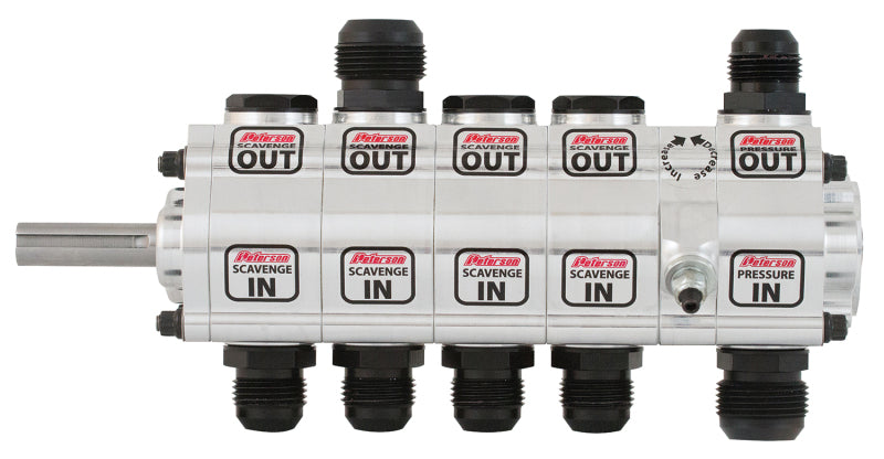 Peterson Fluid Systems R4 5-Stage Oil Pump - Right Side Mount - Rear Drive - Front Pressure