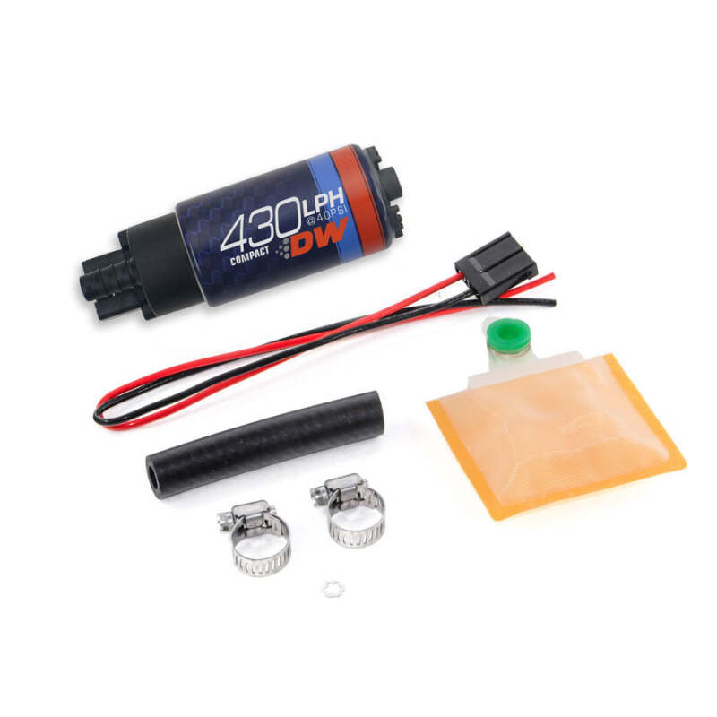 DeatschWerks Universal DW430C 430lph Compact Fuel Pump with Install Kit