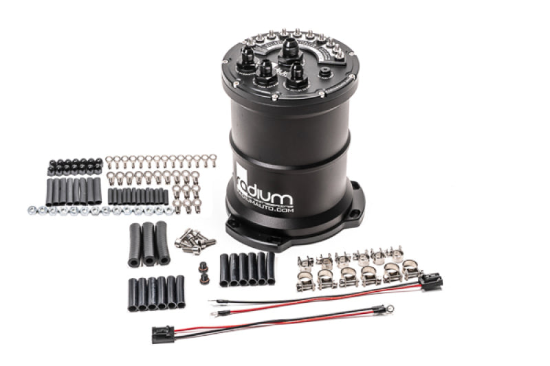 Radium Engineering Multi-Pump Fuel Surge Tank Fits Walbro GSS342 / AEM 50-1200 (Pumps Not Incl.)