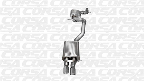 Corsa 06-10 Volkswagen GLI Mk5 Black Touring 3.0in Cat-Back Single Rear Exitn Black Pro-Series