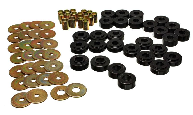 Energy Suspension Rear Spring Frame Shackle Kit - Black