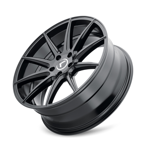 Kraze KR194 Cosmos 20x8.5 / 5x112 BP / 38mm Offset / 66.56mm Hub Gloss Black Wheel