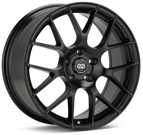 Enkei Raijin 18x8.5 42mm Offset 5x112 Bolt Pattern 72.6 Bore Diameter Matte Black Wheel