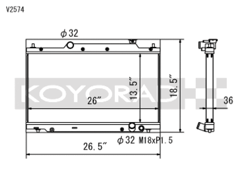 Koyo 02-05 Honda Civic Si 2.0L EP3 (MT) Radiator