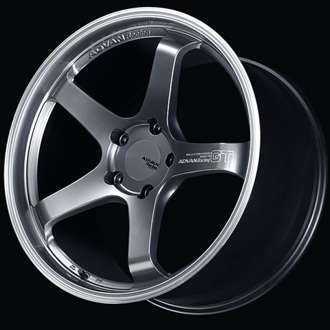 Advan GT for Porsche 19x12.0 / +63 Off / 5x130 / 71.6mm Bore / Machining and Hyper Platinum Black