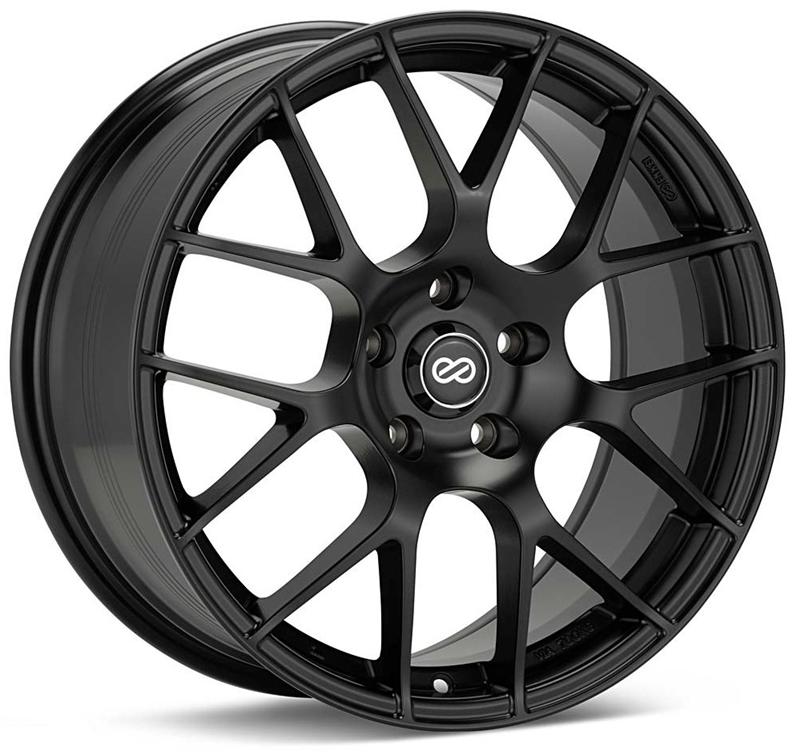 Enkei Raijin 18x8 45mm Offset 5x114.3 Bolt Pattern 72.6 Bore Dia Matte Black Wheel