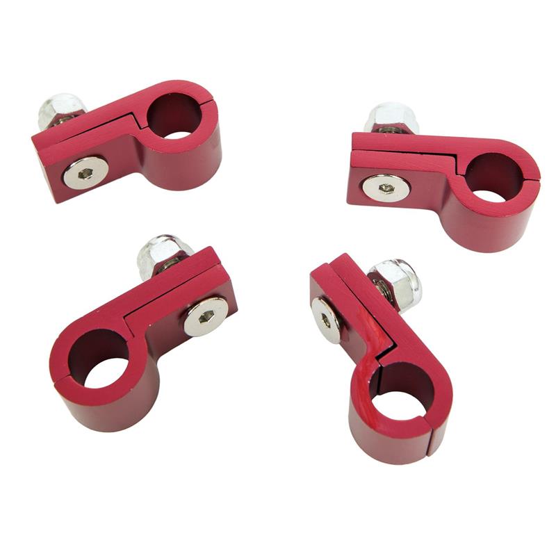 Russell Line Clamp For -6 Tubing Blue Anodize (4 Pack)