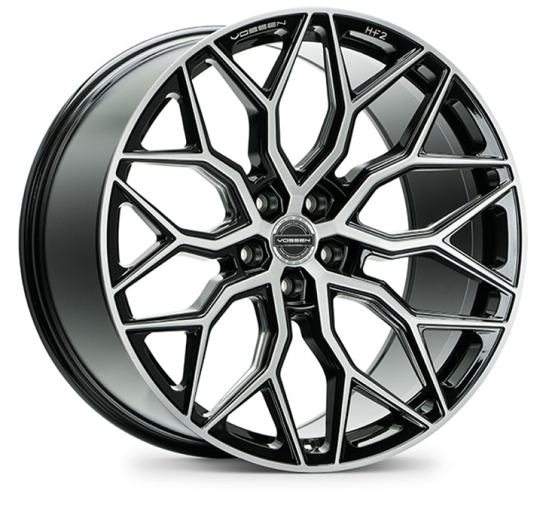Vossen HF-2 20x10.5 / 5x112 / ET30 / 66.56 / Super Deep - Brushed Gloss Black Wheel