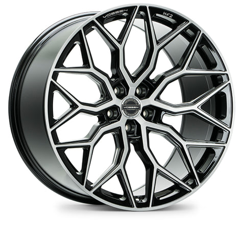 Vossen HF-2 20x10.5 / 5x112 / ET30 / 66.56 / Deep - Brushed Gloss Black Wheel