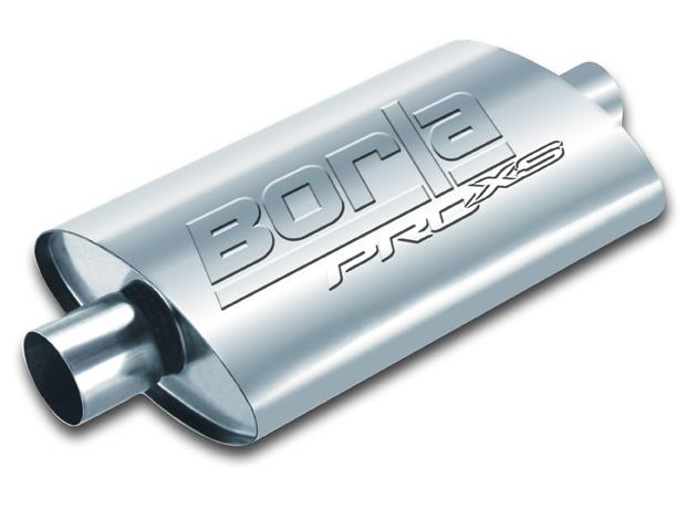 Borla Universal Pro-XS Oval 2.5in Inlet/Outlet Center/Center Notched Muffler