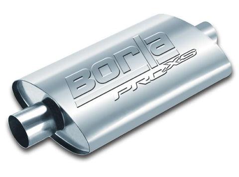 Borla Universal Pro-XS Muffler Oval 3in Inlet/Outlet Offset/Offset Notched Muffler