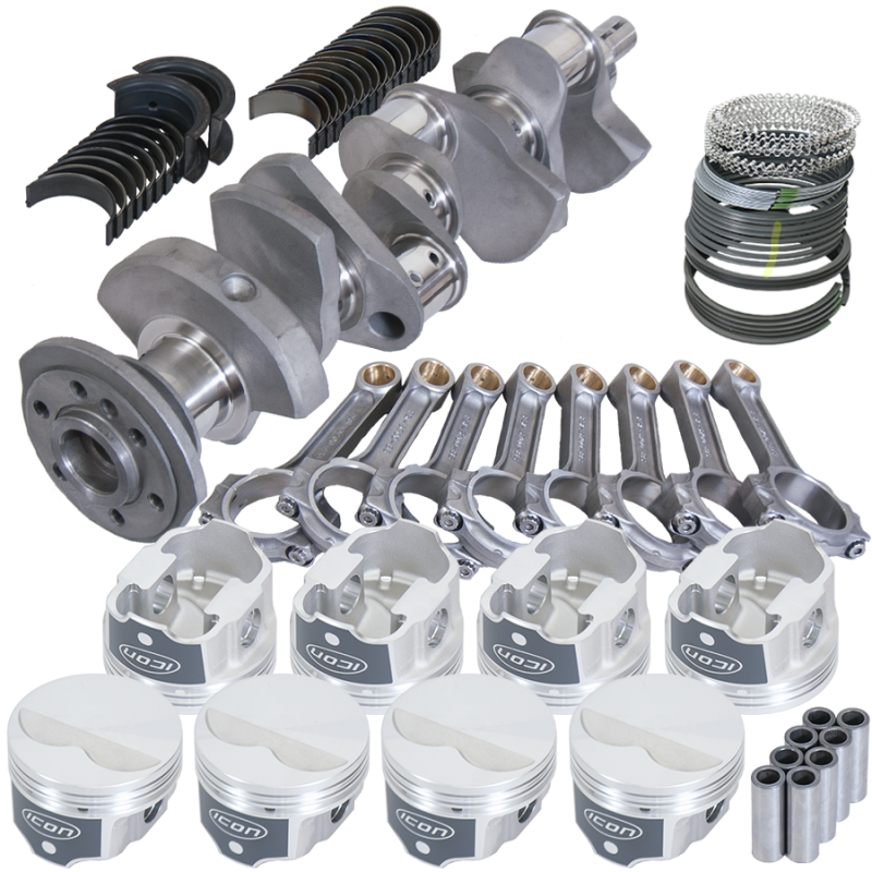 Eagle Chevy LT1 350 1Pc 3.480in Crank 5.700in I-Beam Rods -3.7cc 4.000in Pistons Rotating Assembly