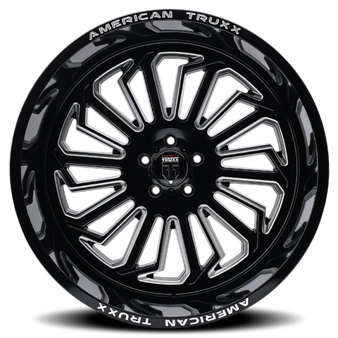 American Truxx AT1916 Butcher 20x12 / 6x135 BP / -25mm Offset / 87.1mm Hub Gloss Black Milled Wheel
