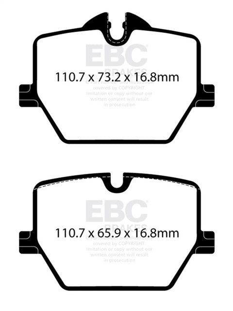 EBC Racing 2020+ Toyota GR Supra 2.0L/3.0L (w/13.6in Rear Rotor) RP-1 Race Rear Brake Pads
