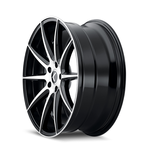Kraze KR194 Cosmos 18x8 / 5x120 BP / 40mm Offset / 74.1mm Hub Gloss Black Machined Wheel