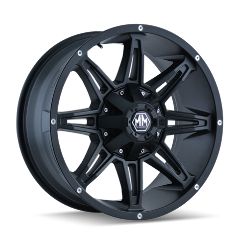 Mayhem 8090 Rampage 20x10 / 5x127 BP / -25mm Offset / 87mm Hub Matte Black Wheel