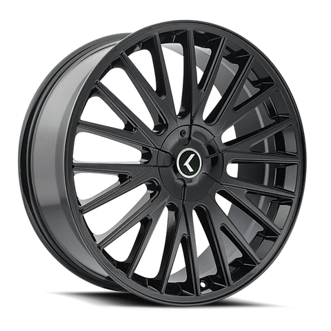 Kraze KR185 Double Down 20x8.5 / 5x115/120 BP / 38mm Offset / 74.1mm Hub Gloss Black Wheel