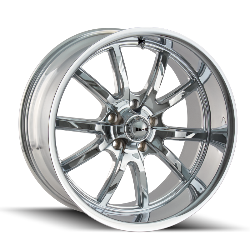 Ridler 650 18x8 / 5x127 BP / 0mm Offset / 83.82mm Hub Chrome Wheel