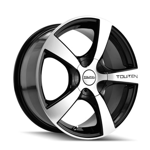 Touren 3190 TR9 17x7 / 5x100/114.3 BP / 42mm Offset / 72.62mm Hub Gloss Black Machined Wheel
