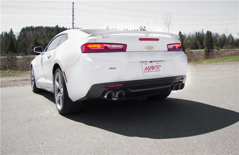 MBRP 2016 Chevy Camaro V8 6.2L 6spd 3in T409 Race Dual Cat Back w/ 4.5in Quad Dual Wall Tips