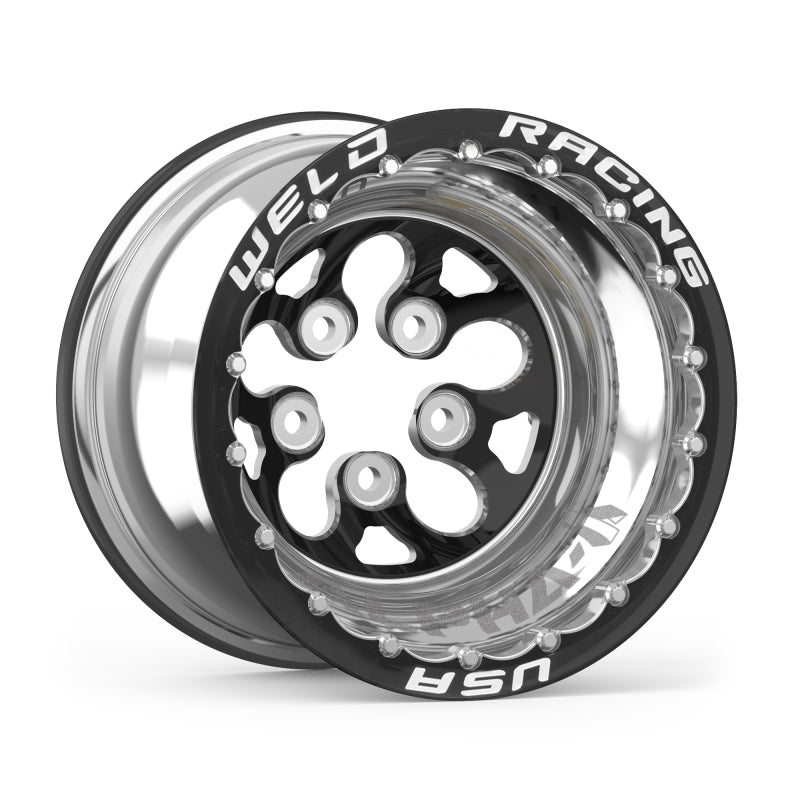 Weld Alpha-1 15x16 / 5x4.5 BP / 5in. BS Black Wheel - Black Double Beadlock